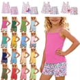 thumbnail image 1 of Bovxnpu Girls 2 Piece Outfits, Girl Sleeveless Tee T Shirt Tank Top Shorts, Girls Casual Dress Shorts Set Two-piece Suit Suitable For 1 To 3 Years Old 1-2 Years, 1 of 4