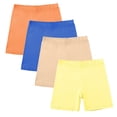 thumbnail image 1 of Bovxnpu Girls Bike Shorts Toddler Under Dress Leggings Dance Shorts 4PC Solid Yoga Leggings Elastic Comfortable Girls Basic Active Shorts, 1 of 8