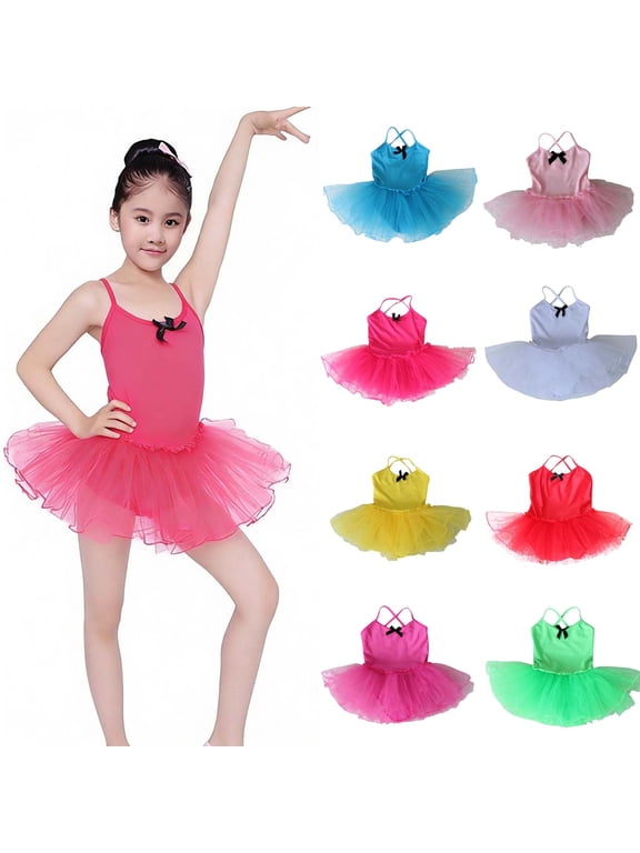 Girls Dresses Summer Outfits Dance Sleeveless Sundress Snap Closure Skirt Performance Sundress