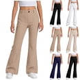 thumbnail image 1 of Bovxnpu Girls Flare Dress Pants School Uniform Pants Kids Flare Pants School Uniform Pants Trousers, 1 of 6