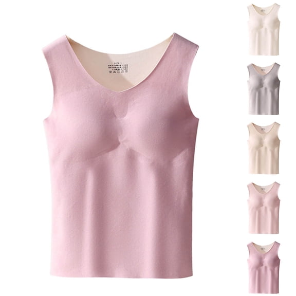 Bovxnpu Girls Fleece Thermal Underwear Undershirts Tank Tops Girls Fleece Tank Tops Girls Underwear Winter Warm Clothes