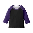 thumbnail image 1 of Bovxnpu Girls Long Sleeve T Shirts Kids Spring Fall Tops School Tee Boys Girls Orange Festival Casual Fashion 3/4 Sleeve Round Neck Top Suits For 3-14 Years, 1 of 7