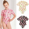 thumbnail image 1 of Bovxnpu Girls One Piece Swimsuit Dinosaur Graphic Long Sleeve Sun Protection Boys Swim Set Swimwear (Girl's or Girl's Plus), 1 of 10