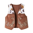 thumbnail image 1 of Bovxnpu Girls Outwear Jackets Kids Western Denim Fringe Vests Role Play Jacket Outfits, 1 of 8