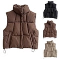 thumbnail image 1 of Bovxnpu Girls Puffer Vests Kids Sleeveless Zip Padded Warm Winter Vests Coat Outfits, 1 of 6