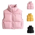 thumbnail image 1 of Bovxnpu Girls Puffer Vests Kids Sleeveless Zip Padded Warm Winter Vests Coat Outfits, 1 of 6