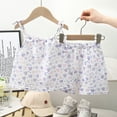 thumbnail image 1 of Bovxnpu Girls' Short Sets Toddler Girls Floral Graphic Sling Crew Neck Top Summer Casual Outfits Sets Summer 2 Piece Outfits, 1 of 3