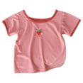 thumbnail image 1 of Bovxnpu Girls Short Sleeve T Shirts Undershirt Kids Summer Tops School Tee And Versatile Ice Silk Neck Short-sleeved T-shirt For Middle And Large, 1 of 3