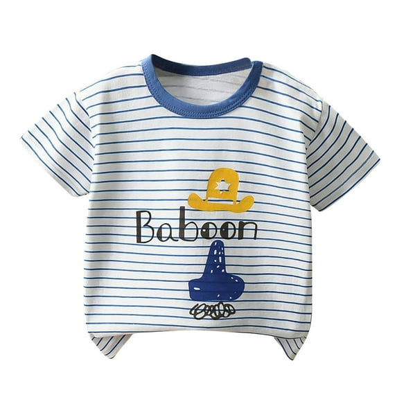 Bovxnpu Girls Short Sleeve T Shirts Undershirt Kids Summer Tops School Tee Children's Summer Boys And Girls Printed Round Neck Short Sleeved T-shirt Top