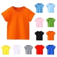 thumbnail image 1 of Bovxnpu Girls Short Sleeve T Shirts Undershirt Kids Summer Tops School Tee Shirts For Kids Short Sleeve Graphic T-Shirt Round Neck Crop Top For Girls And Boy T-Shirt Tee, 1 of 6