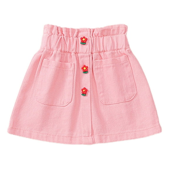 Bovxnpu Girls Skirt Girl's Denim Skirts Jean Skirts Stretchy A Line Mini Skirt Girls Summer Outfits