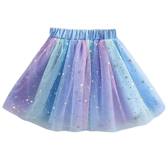 Bovxnpu Girls Skirt Toddler Girls Layered Tutus Skirt Sparkling Sequin Dance Skirts Girls Dance Outfit Summer Outfits