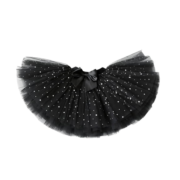 Bovxnpu Girls Skirt Toddler Girls Layered Tutus Skirt Sparkling Sequin Dance Skirts Girls Dance Outfit Summer Outfits