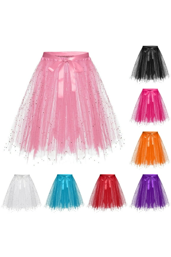 Girls Skirt Toddler Girls Layered Tutus Skirt Sparkling Sequin Dance Skirts Girls Dance Outfit Summer Outfits