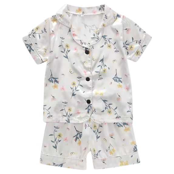 Bovxnpu Girls Sleepwear 2 Piece Loungewear Set Kids Graphic Loungewear Fall Loungewear Older Children Sleepwear Outfit Set