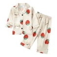 thumbnail image 1 of Bovxnpu Girls Sleepwear 2 Piece Loungewear Set Toddler Graphic Loungewear Short Sleeve Pants Kids Casual Home Outfit Set, 1 of 7