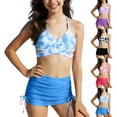 thumbnail image 1 of Bovxnpu Girls' Swimwear Sets Girls 3-piece Graphic Skirted Split SwimSuits Swimwear (Girl's or Girl's Plus), 1 of 7