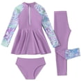 thumbnail image 1 of Bovxnpu Girls' Swimwear Sets Girls Tankini Swimwear Graphic Long Sleeve Pants 3-Piece Summer Swimwear (Girl's or Girl's Plus), 1 of 7
