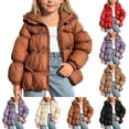 thumbnail image 1 of Bovxnpu Girls Winter Puffer Jacket Warm Quilted Jacket Hooded Zip Up Padded Jacket Kids Winter Tops, 1 of 6