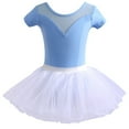thumbnail image 1 of Bovxnpu Gymnastics Leotards for Girls, Girls Short Sleeve Dance Leotards with Skirt Classic Gymnastic Ballerina Outfit Dress 13-14 Years, 1 of 2