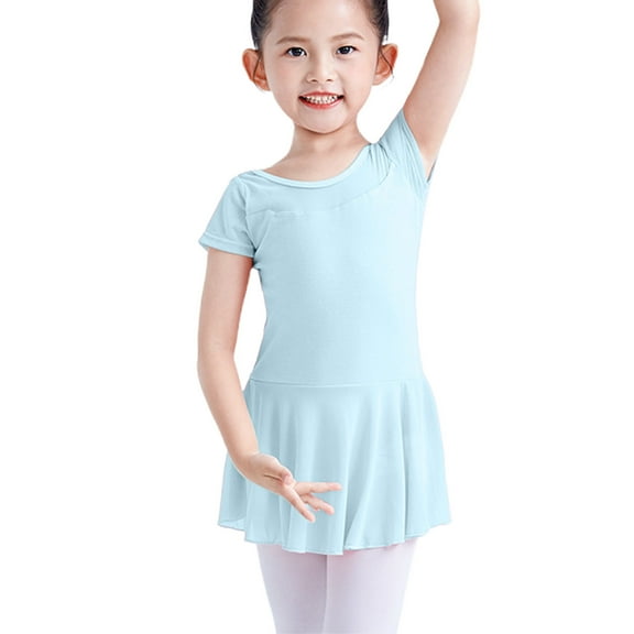 Bovxnpu Gymnastics Leotards for Girls, Girls Sleeveless Dance Leotards with Skirt Classic Gymnastic Ballerina Outfit Dress 10-11 Years
