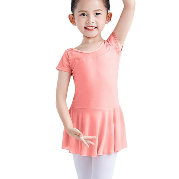 Bovxnpu Gymnastics Leotards for Girls, Girls Sleeveless Dance Leotards with Skirt Classic Gymnastic Ballerina Outfit Dress 14-15 Years