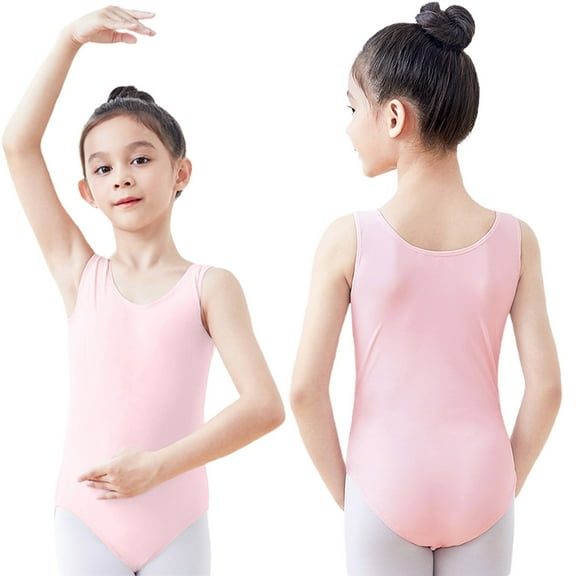 Bovxnpu Gymnastics Leotards for Girls, Leotard for Girls Gymnastics Sleeveless One Piece Biketards Dance Outfit 10-12 Years