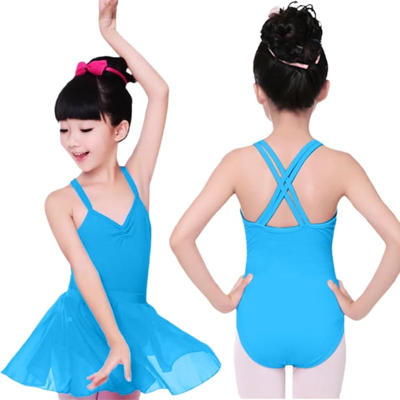 Bovxnpu Gymnastics Leotards for Girls, Toddler Girls Dance Outfits Camisole Style Dance Leotards Dress with Soft Fabric 9-10 Years