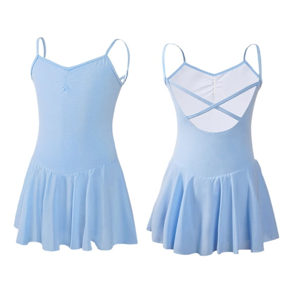 Bovxnpu Gymnastics Leotards for Girls, Toddler Girls Dance Outfits Camisole Style Dance Leotards Dress with Soft Fabric 9-10 Years