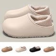 thumbnail image 1 of Bovxnpu House Slippers for Women Casual Indoor/Outdoor Shoes, Unisex Slippers Couples' Thick-Soled Soft Waterproof Fleece-Lined Warm Closed-Toe And Closed-Heel Shoes Comfy Indoor House Shoes, 1 of 6