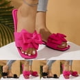 thumbnail image 1 of Bovxnpu House Slippers for Women Casual Indoor/Outdoor Shoes, Women's Fashion Leisure Spring And Summer Beach Comfortable Bow Open Toe Flat Slippers Comfy Indoor House Shoes, 1 of 8