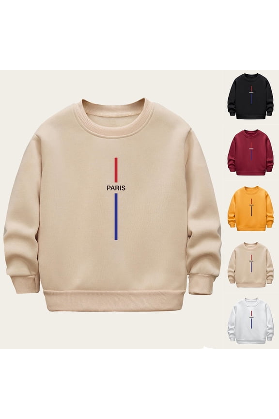 Kids Toddler Fall Outfits Winter Clothes, Boys Sweatshirts Pullover Crewneck Winter Long Sleeve Tops Sports Shirts