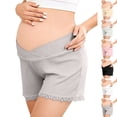 thumbnail image 1 of Bovxnpu Marternity Shorts for Women Maternity Ice Silk Pants Low Waist Stretch Summer Shorts, 1 of 7