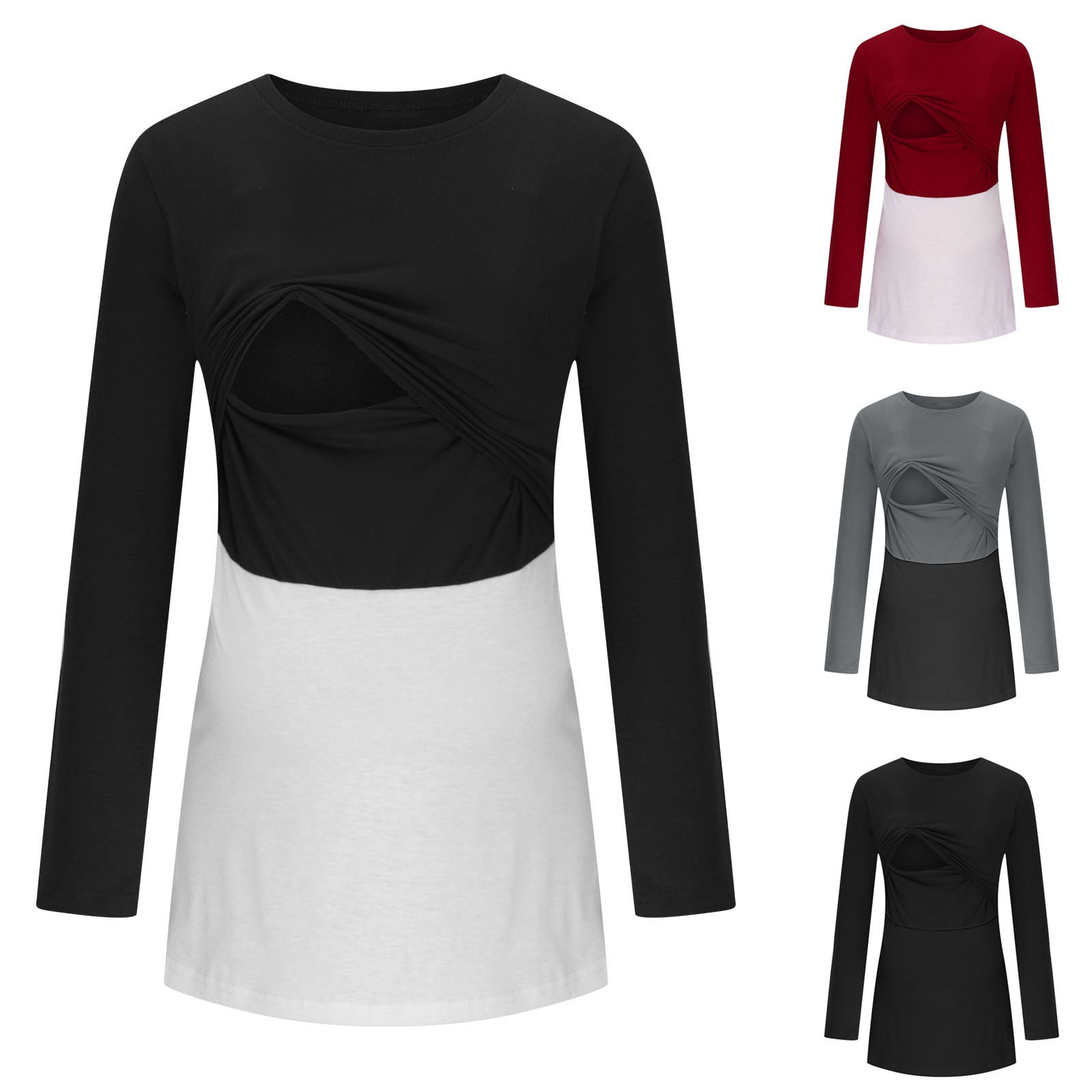 Pregnancy Clothes Mamalicious Maternity Textured Jersey Boat Neck