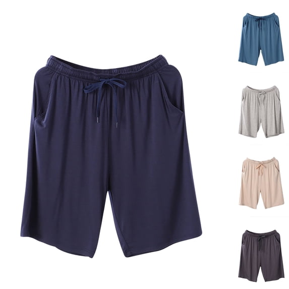 Bovxnpu Men's Pajama Bottoms Lounge Sleep Shorts, Men's Pajamas Home Pants Thin And Oversized Shorts That Can Be Worn Externally
