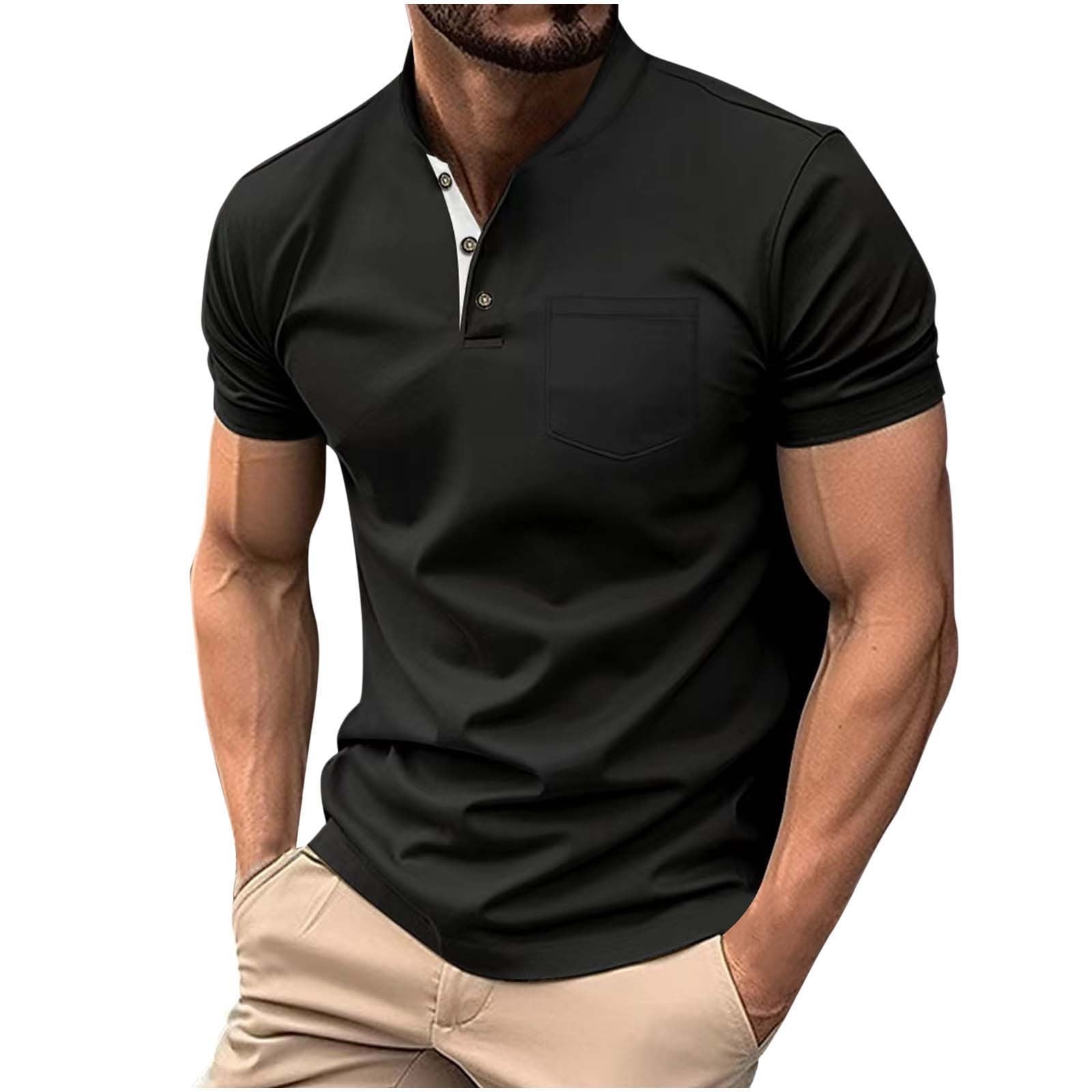 Bovxnpu Men's Short Sleeve Casual Shirts Button Down Shirt for Men ...
