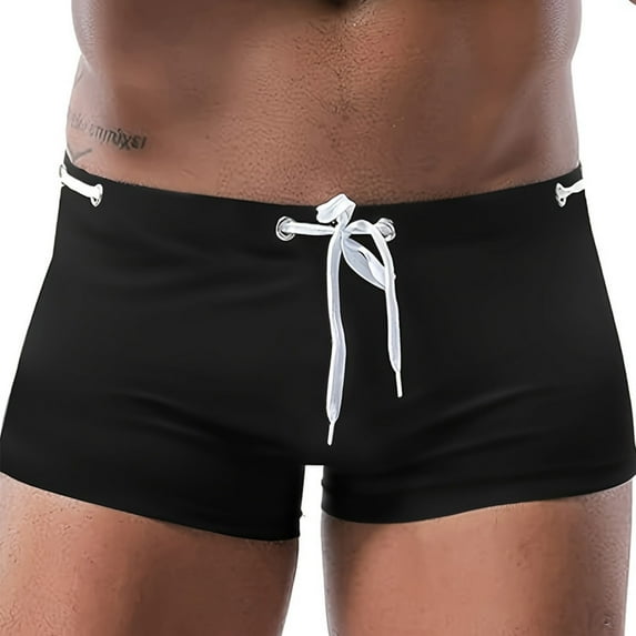 Bovxnpu Men's Swim Trunks Men's Boxers Gold Quickly-Dry High-Elastic Swim Trunks Swimwear (Men's or Men's Big & Tall)