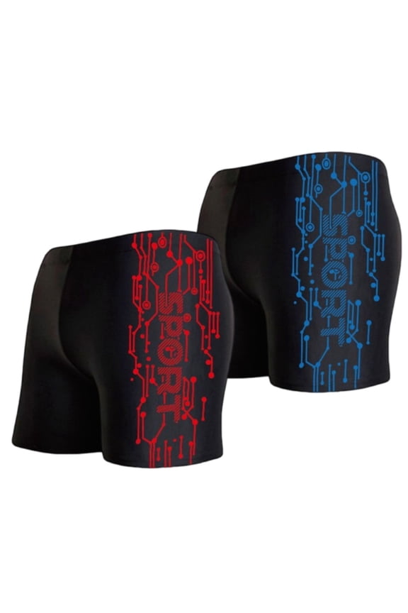 Men's Swim Trunks Men's Sport Print 5-Inch Quickly-Dry Waterproof Boxers Swimwear (Men's or Men's Big & Tall)