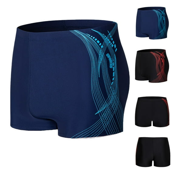 Bovxnpu Men's Swim Trunks Mens Boxers Shorts Water Shorts Quickly Dry Breathable Swimwear (Men's or Men's Big & Tall)