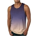 thumbnail image 1 of Bovxnpu Men's Tank Top Sleeveless T-Shirt, Mens Classic Athletic Casual Sleeveless Crew Neck Gradient Print Men Tops Shirts Soft Breathable Men's Undershirts Workout Tees, 1 of 4