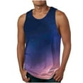 thumbnail image 1 of Bovxnpu Men's Tank Top Sleeveless T-Shirt, Mens Classic Athletic Casual Sleeveless Crew Neck Gradient Print Men Tops Shirts Soft Breathable Men's Undershirts Workout Tees, 1 of 4