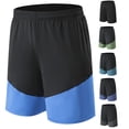 thumbnail image 1 of Bovxnpu Mens Casual Shorts Summer Basketball Shorts Sports Shorts, Men's Summer Basketball Elasticity Color Blocking Train Motion Shorts, 1 of 5