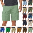 thumbnail image 1 of Bovxnpu Mens Casual Shorts Summer Beach Shorts Sports Shorts, Boys Pocket Casual Five Point Casual Shorts, 1 of 6