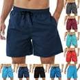 thumbnail image 1 of Bovxnpu Mens Casual Shorts Summer Beach Shorts Sports Shorts, Men's Summer Swim Trunks Dry Surf Boardshorts Bathing Suits With Mesh Lining Beach Shorts, 1 of 8