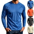 thumbnail image 1 of Bovxnpu Mens Long Sleeve Athletic Workout Gym T-Shirt Crew Neck Mesh Quickly Dry Cool Tops, 1 of 7