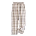 thumbnail image 1 of Bovxnpu Mens Pajama Pants Sleep Lounge Bottoms Plaid Print Long Pants Drawstring Waist with Pockets Sleepwear, 1 of 6