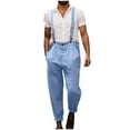 thumbnail image 1 of Bovxnpu Mens Plus Size Pants Mens Bib Overalls Workwear Fashion Casual Jumpsuits Adjujstable Strap Romper Coverall Loose Long Bib Overalls, 1 of 6
