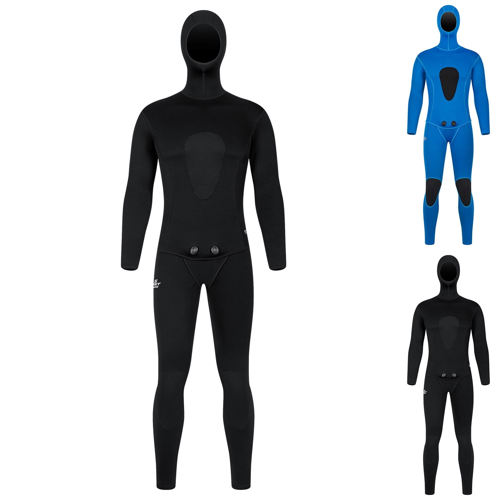Bovxnpu Mens Rash Guard Wetsuit Set Men's 3MM Hunting WetSuits Hooded ...