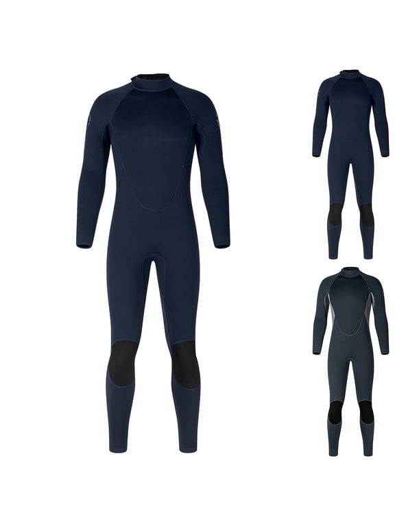 Mens Rash Guard Wetsuit Set Men's 3MM WetSuits Long-Sleeve Diving Snorkeling Surfing Swimwear (Men's or Men's Big & Tall)