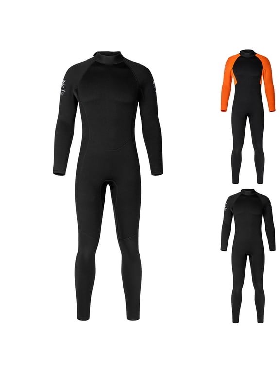 Mens Rash Guard Wetsuit Set Men's 3MM WetSuits Long-Sleeve Diving Snorkeling Surfing Swimwear (Men's or Men's Big & Tall)